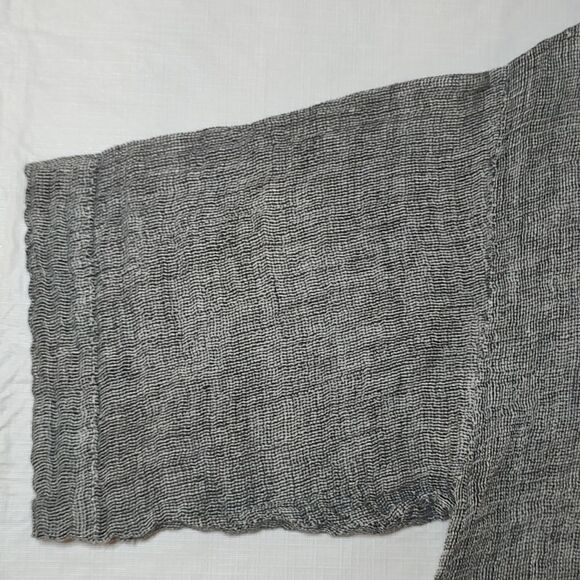 J. Jill Pure Jill Linen Pullover Lagenlook Boxy Oversized Top Gray White Size XS - Picture 5 of 8